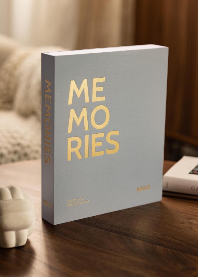 KAILA MEMORIES Grey - Coffee Table Photo Album (60 Czarne Strony / 30 arkuszy)