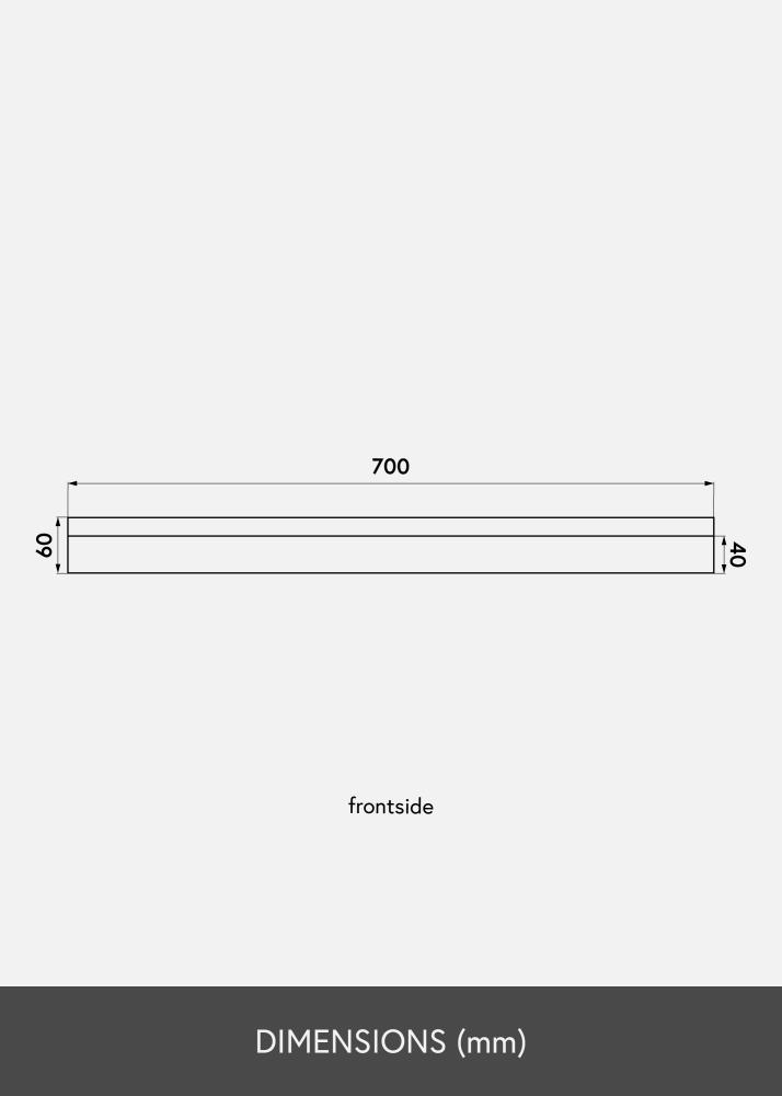 KAILA Półka na obraz Czarny 70 cm