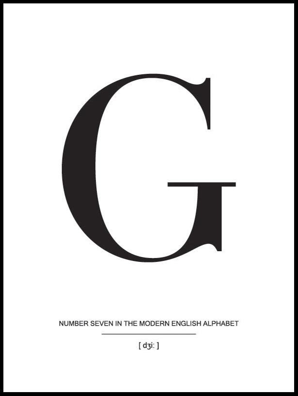 Letter G Plakat