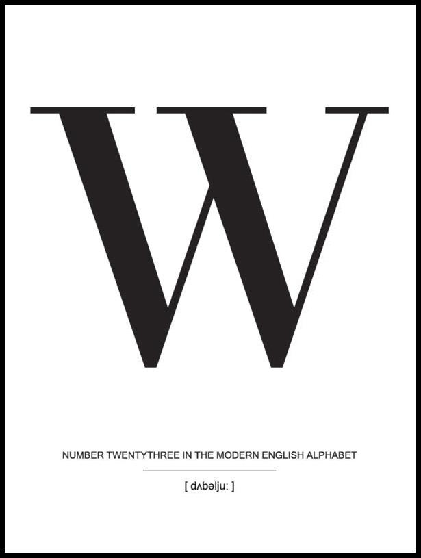 Letter W Plakat