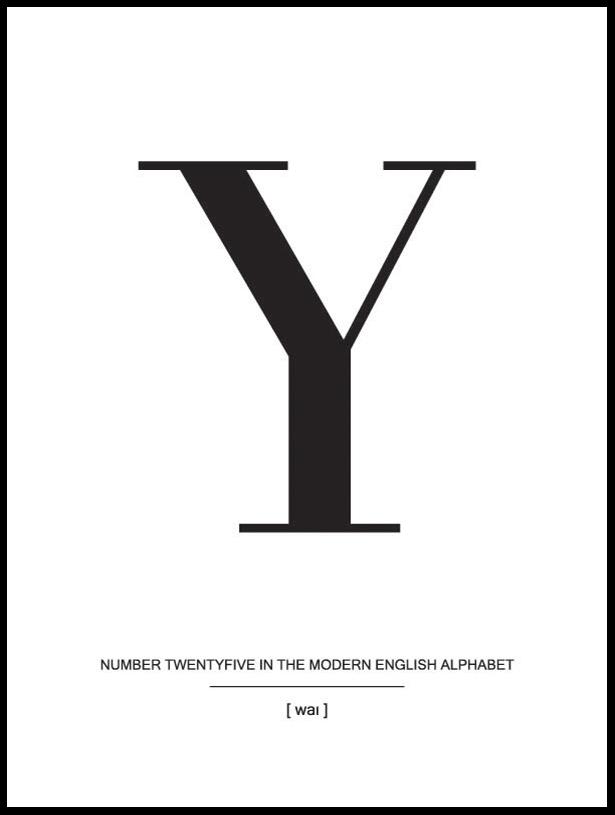 Letter Y Plakat