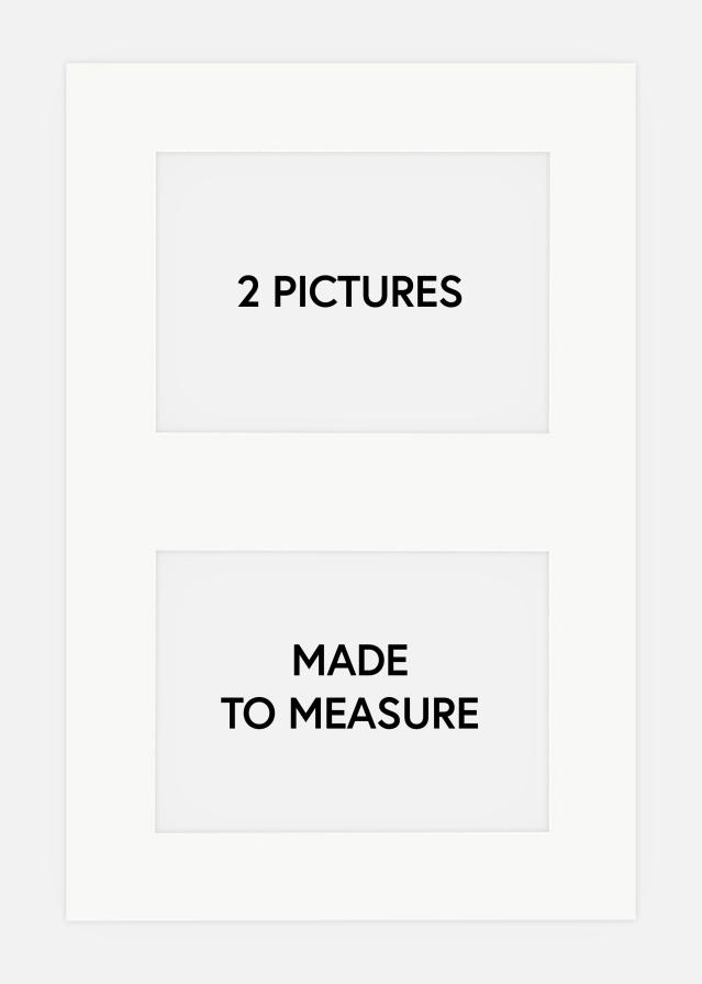 Passe-partout na kolaż Biały 2 Zdjęcia - Na wymiar Biały środek