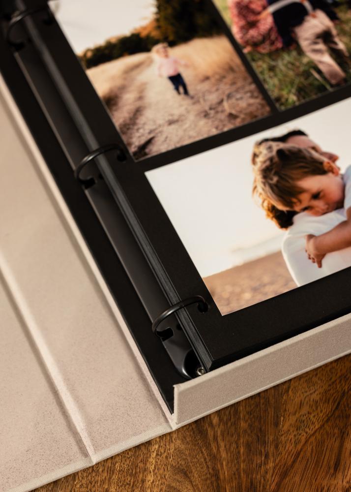 KAILA OUR LOVE STORY Grey - Coffee Table Photo Album (60 Czarne stron)