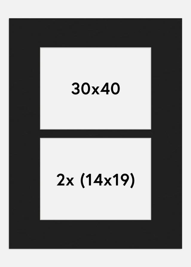 Passe-patrout Czarny 30x40 cm - Kolaż 2 Zdjęcia (14x19 cm)