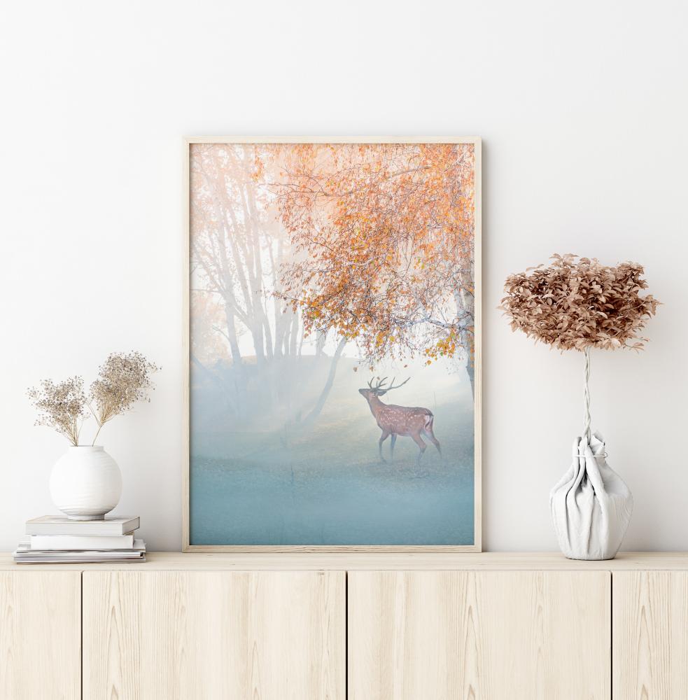 Elk Lost In Mist Plakat