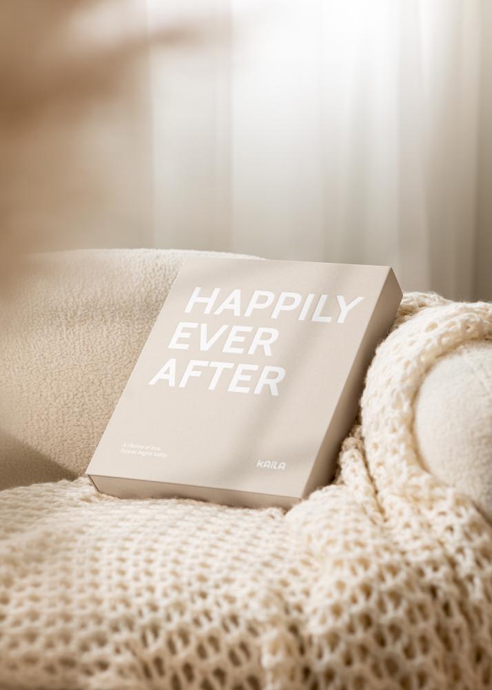 KAILA HAPPILY EVER AFTER Creme - Coffee Table Photo Album (60 Czarne stron)