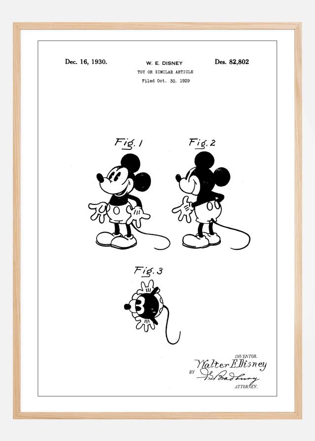 Patent Print - Toy Walt Disney - White Plakat