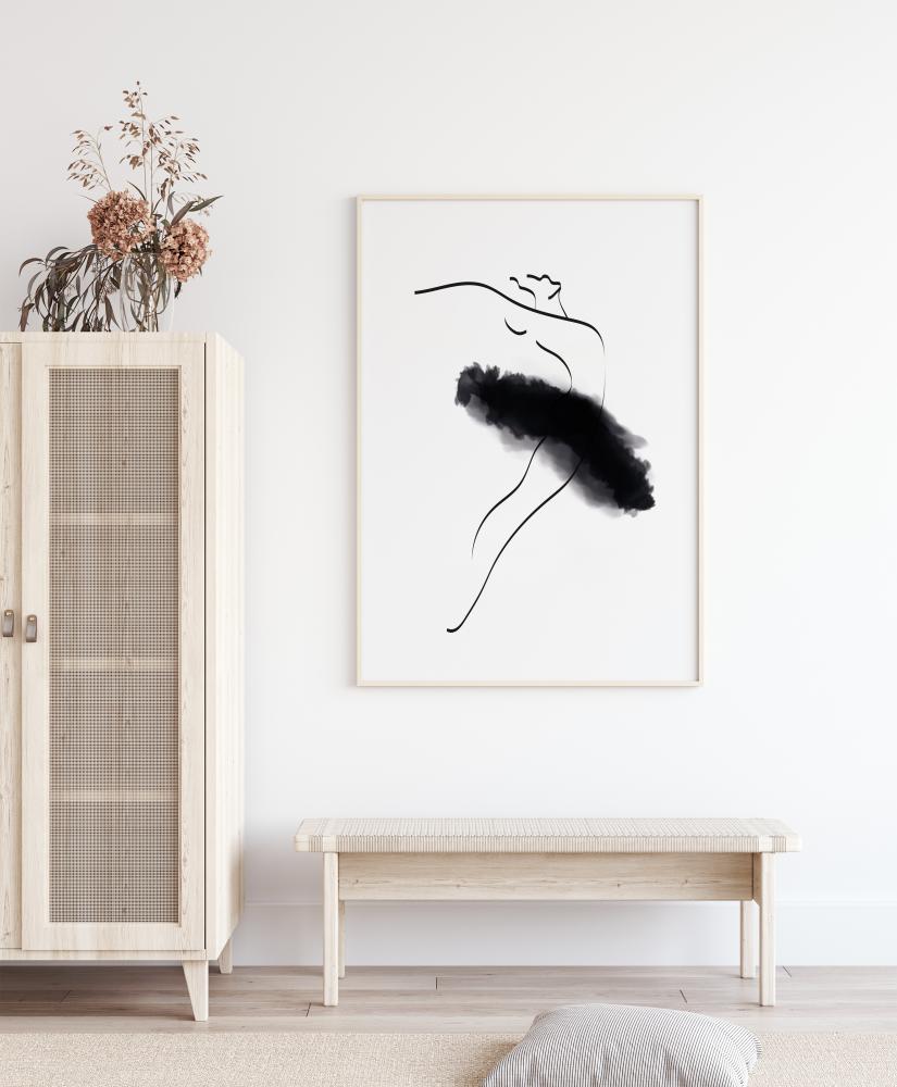 Ballerina Thin Lines Plakat