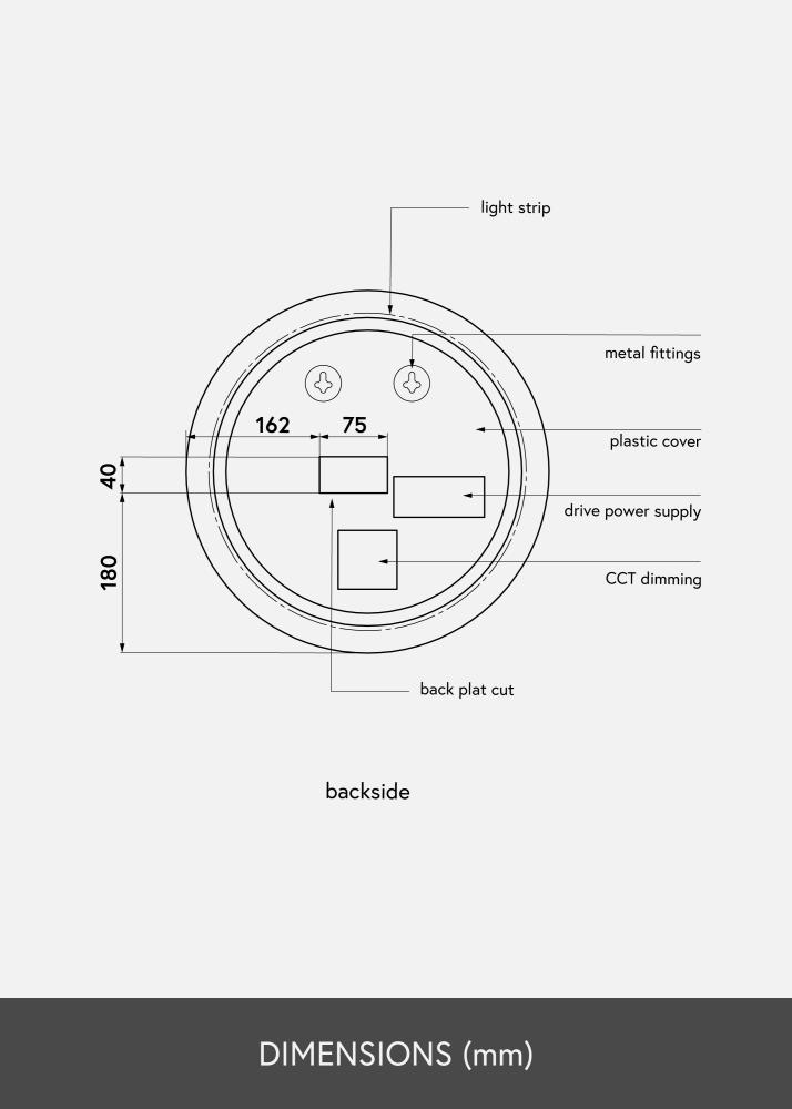 KAILA Lustro LED 40 cm Ø