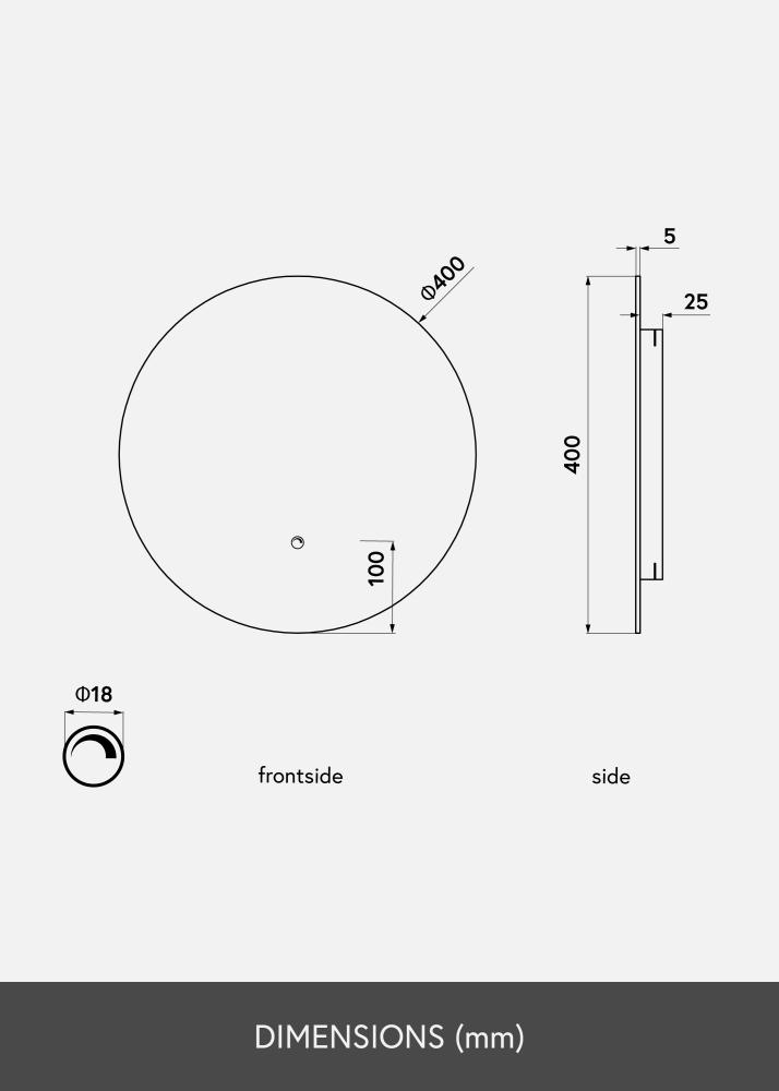 KAILA Lustro LED 40 cm Ø