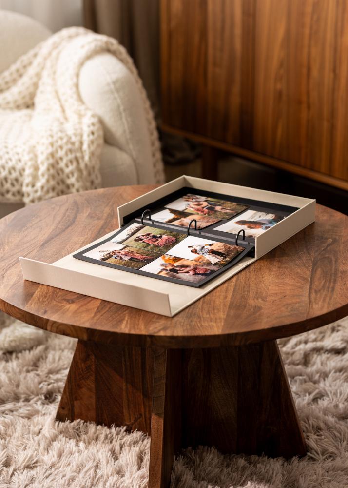 KAILA OUR WEDDING Creme - Coffee Table Photo Album (60 Czarne Strony)