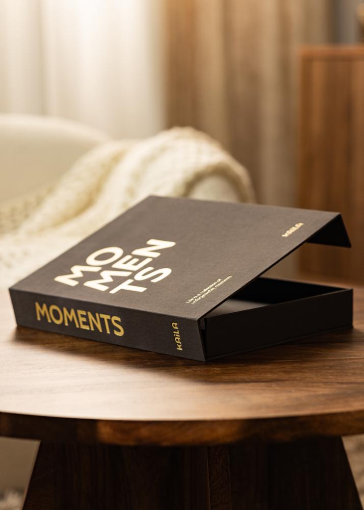 KAILA MOMENTS Black - Coffee Table Photo Album (60 Czarne Strony / 30 arkuszy)