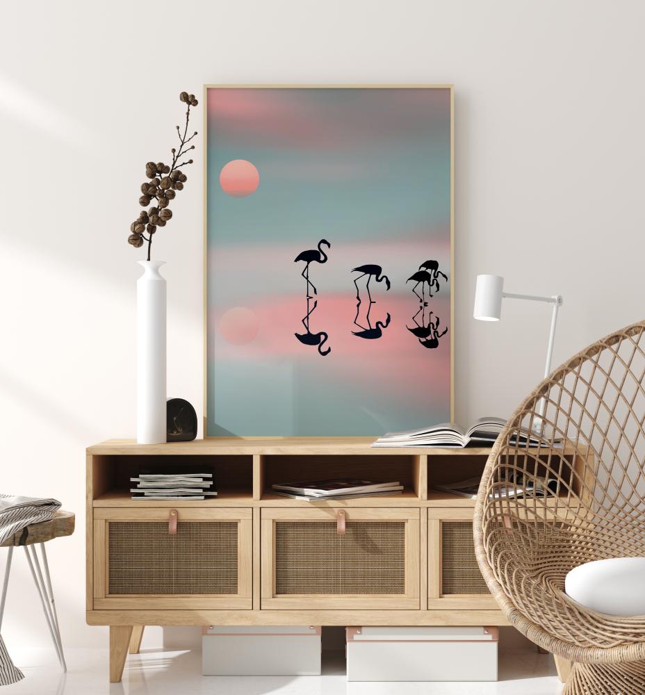 Family Flamingos Plakat