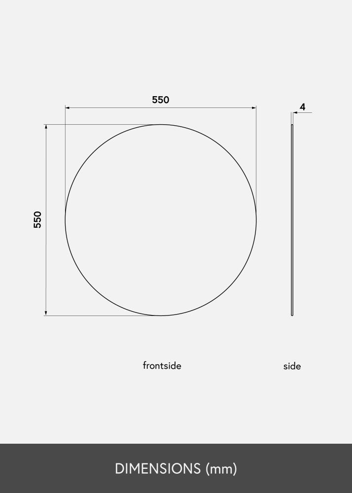 KAILA Okrągły Lustro 55 cm Ø