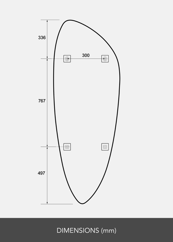 Lustro Obelisk 160x57 cm