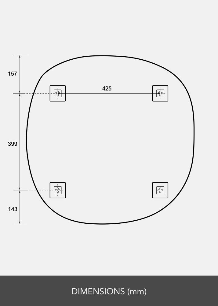 Lustro Roundy I 70x70 cm