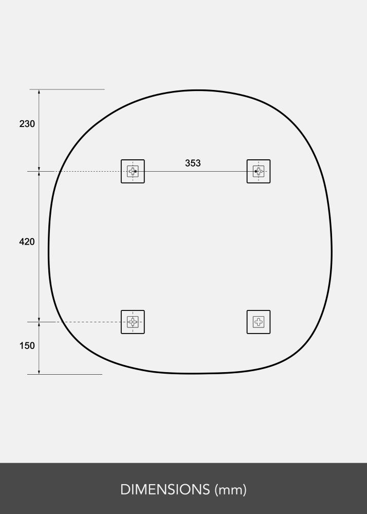 Lustro Roundy 80x80 cm