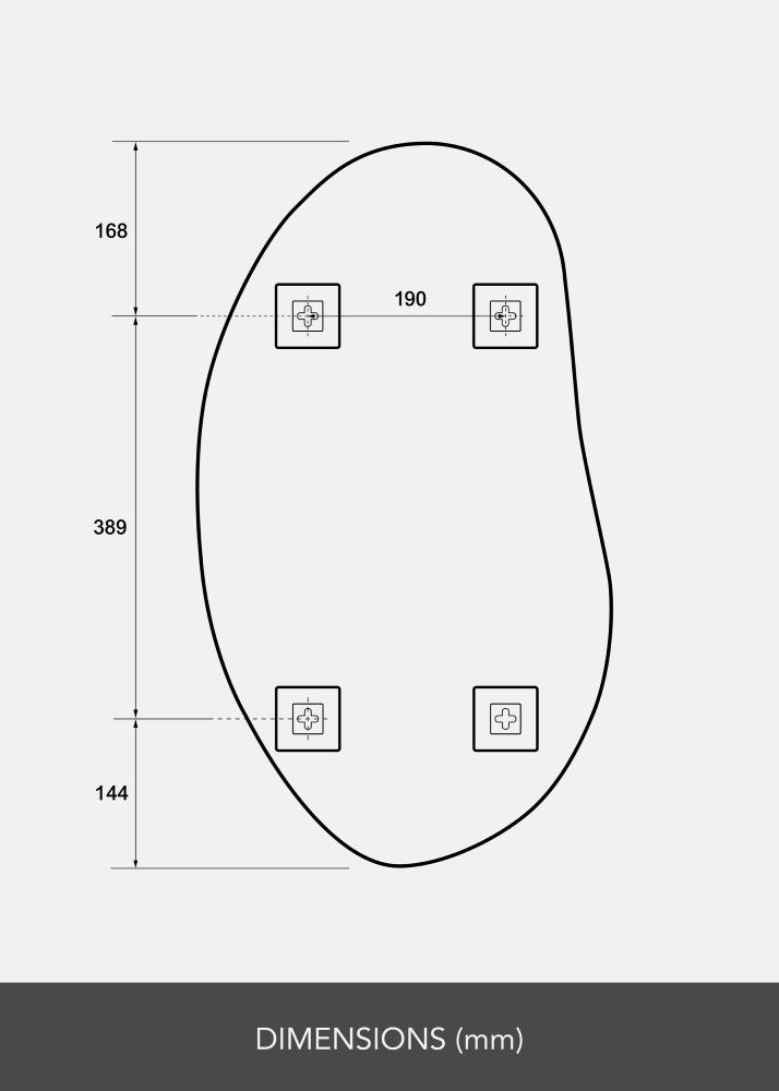 Lustro Oblong 40x70 cm