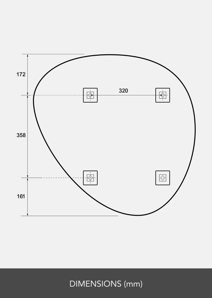 Lustro Soft Triangle 70x70 cm