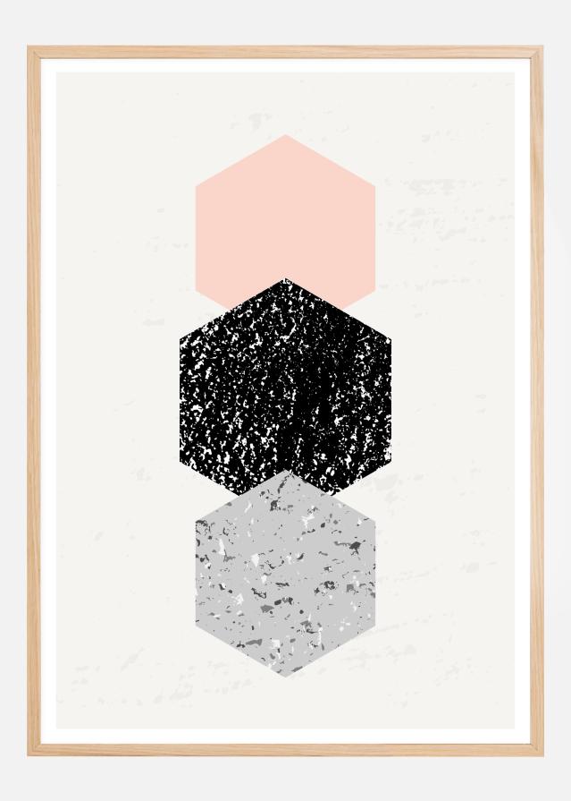 Abstract Hexagons Plakat