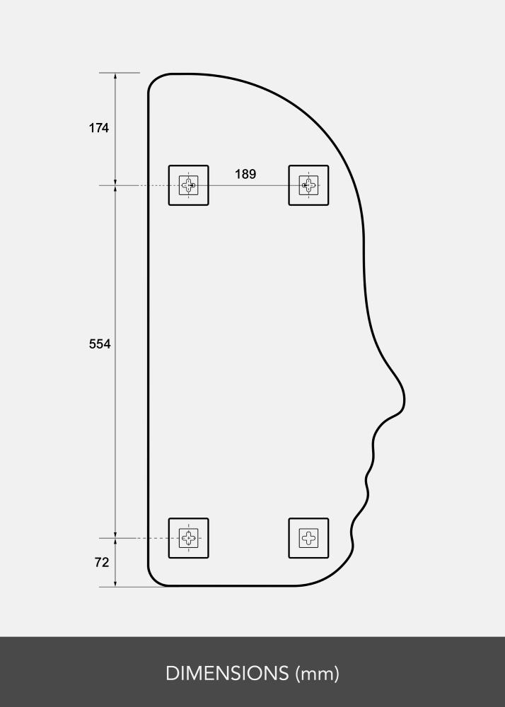 Lustro Face 40x80 cm