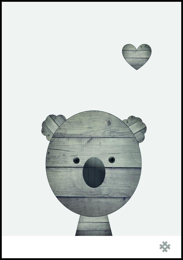 Wood koala Plakat