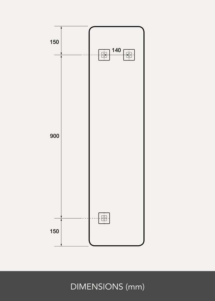 Lustro Rectangle L 30x120 cm