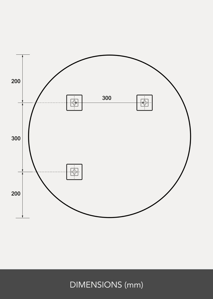 Okrągły Lustro 70 cm Ø