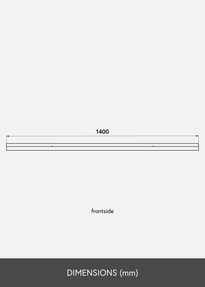 Półka na obraz Czarny 140 cm