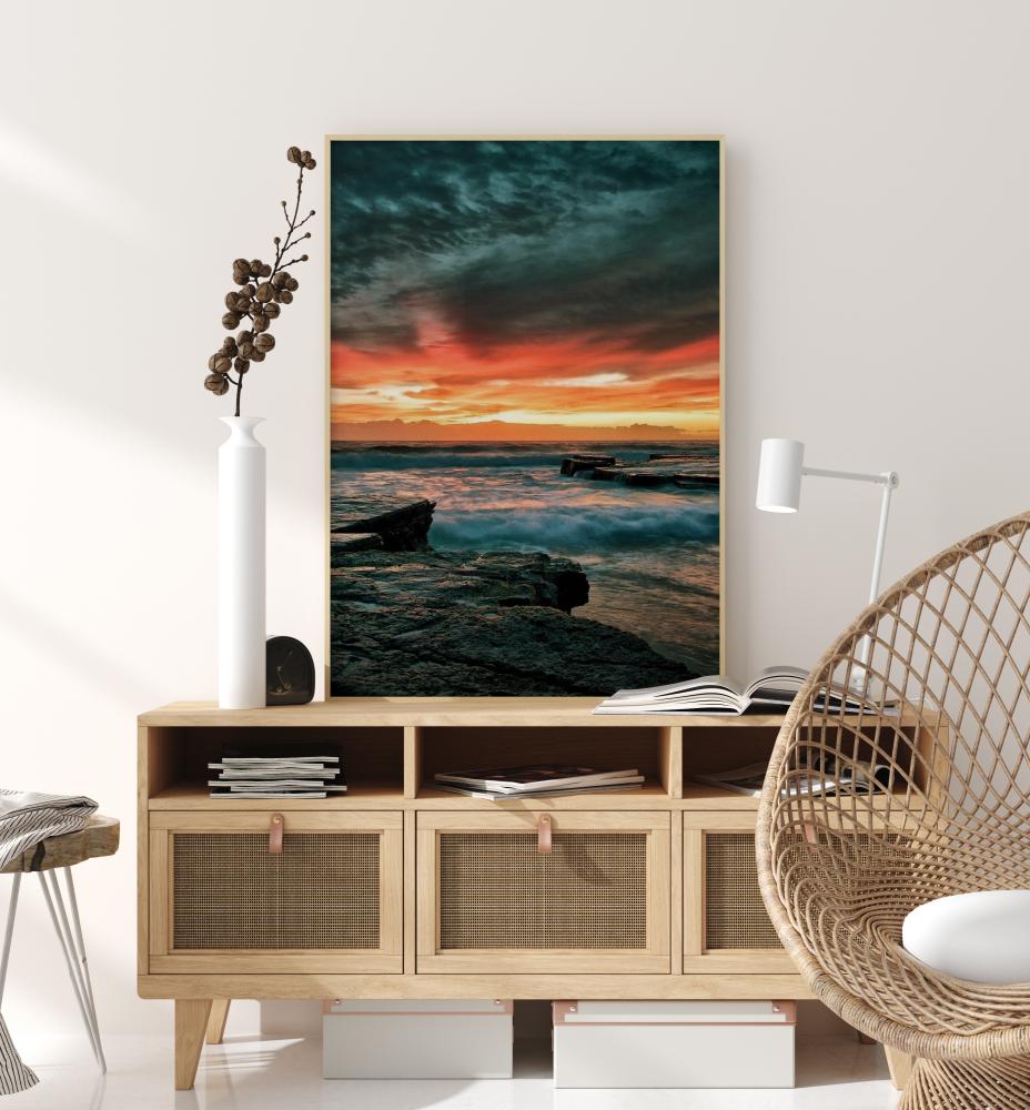 Sunset Over Water Plakat