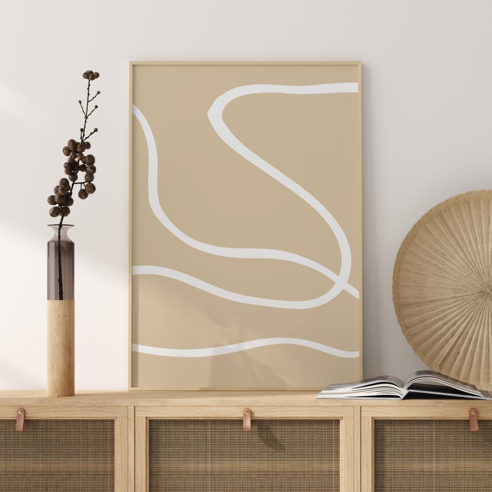 Beige Lines I Plakat