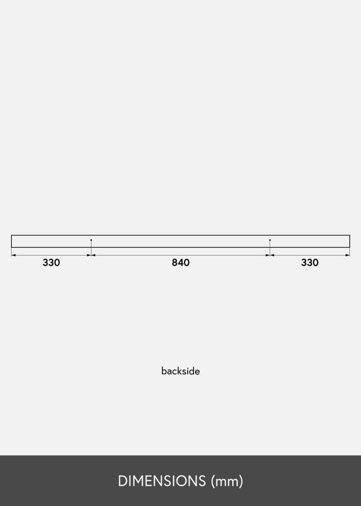 Półka na obraz Czarny 150 cm