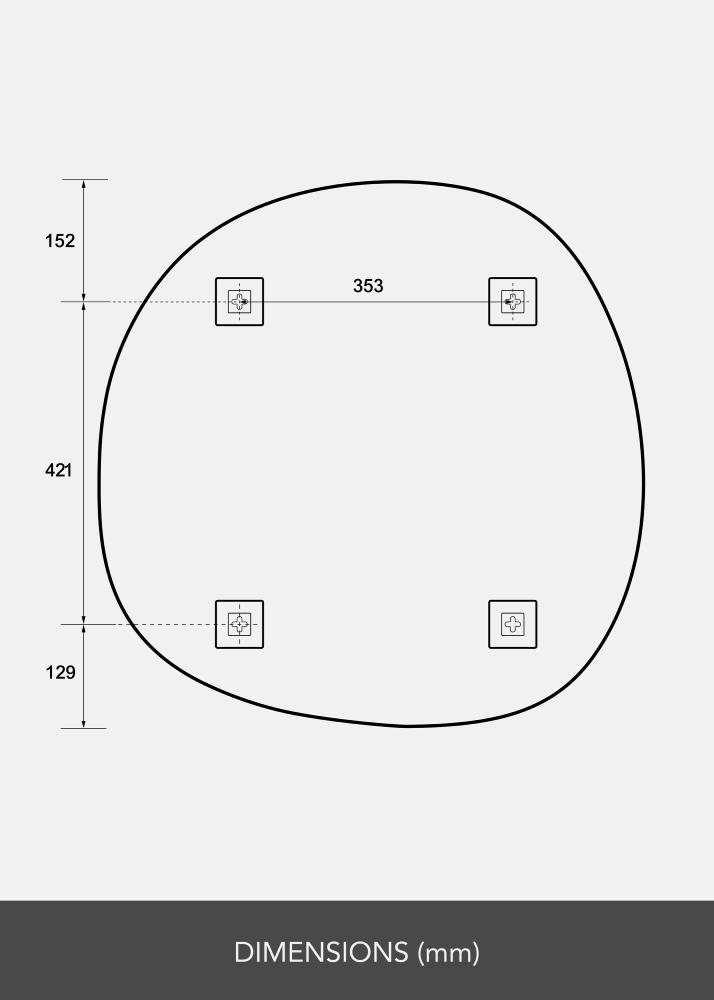 Lustro Roundy II 70x70 cm