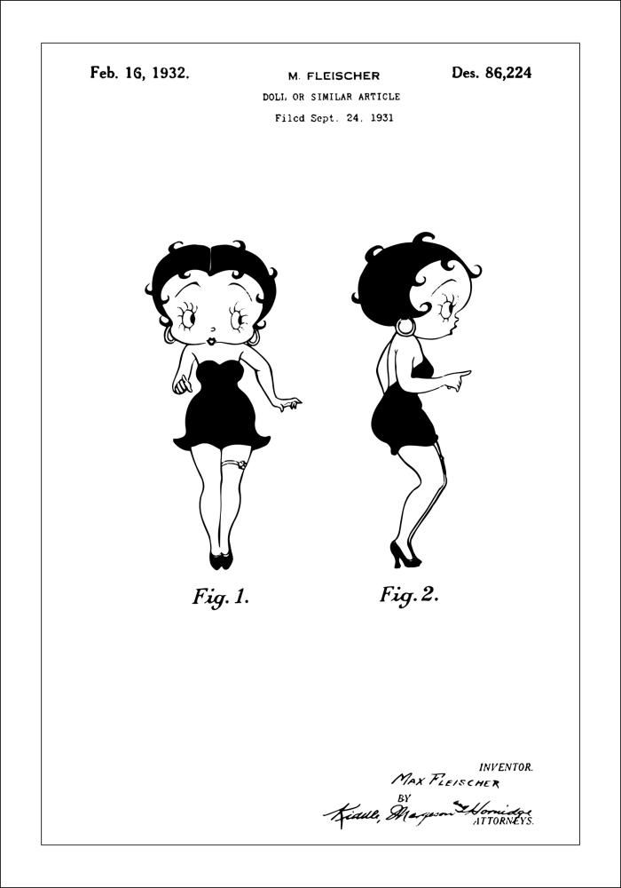 Rysunek patentowy - Betty Boop Plakat