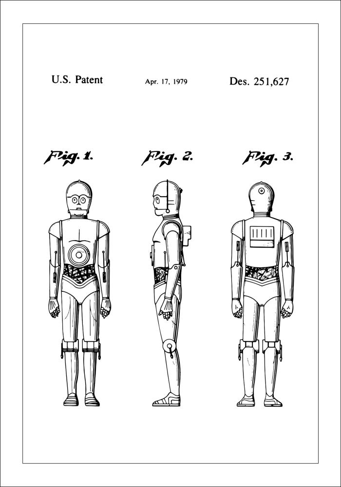 Rysunek patentowy - Star Wars - C-3PO Plakat