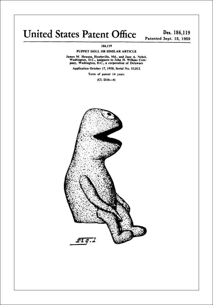 Rysunek patentowy - Muppety - Kermit w Plakat