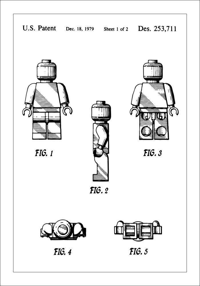 Rysunek patentowy - Lego w Plakat