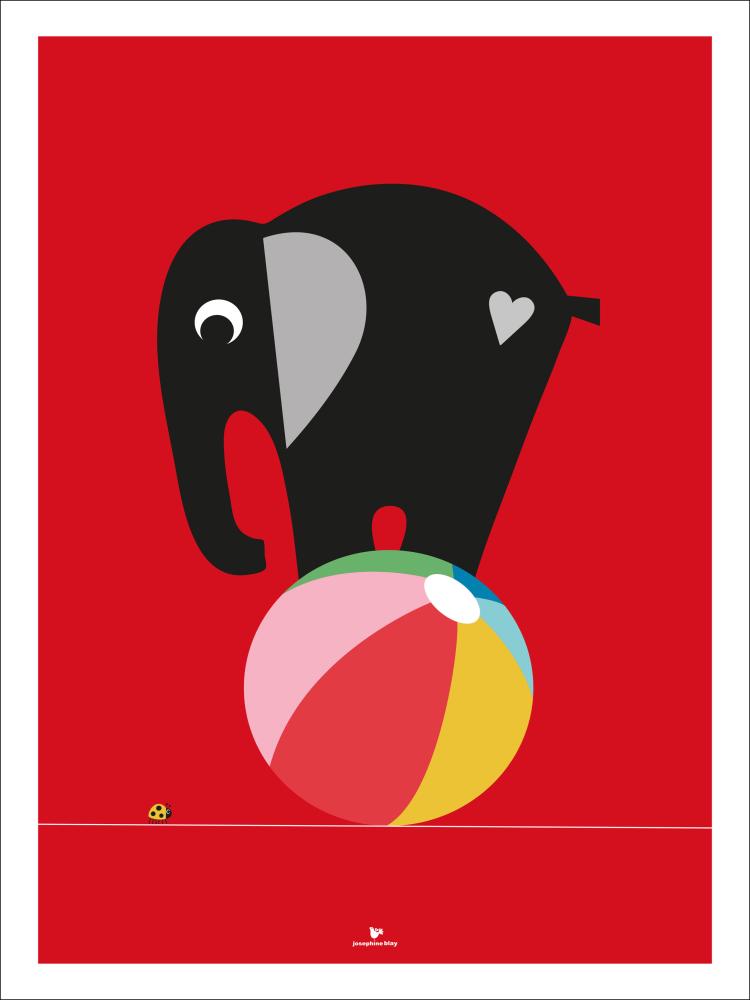 Elephant - Red Plakat