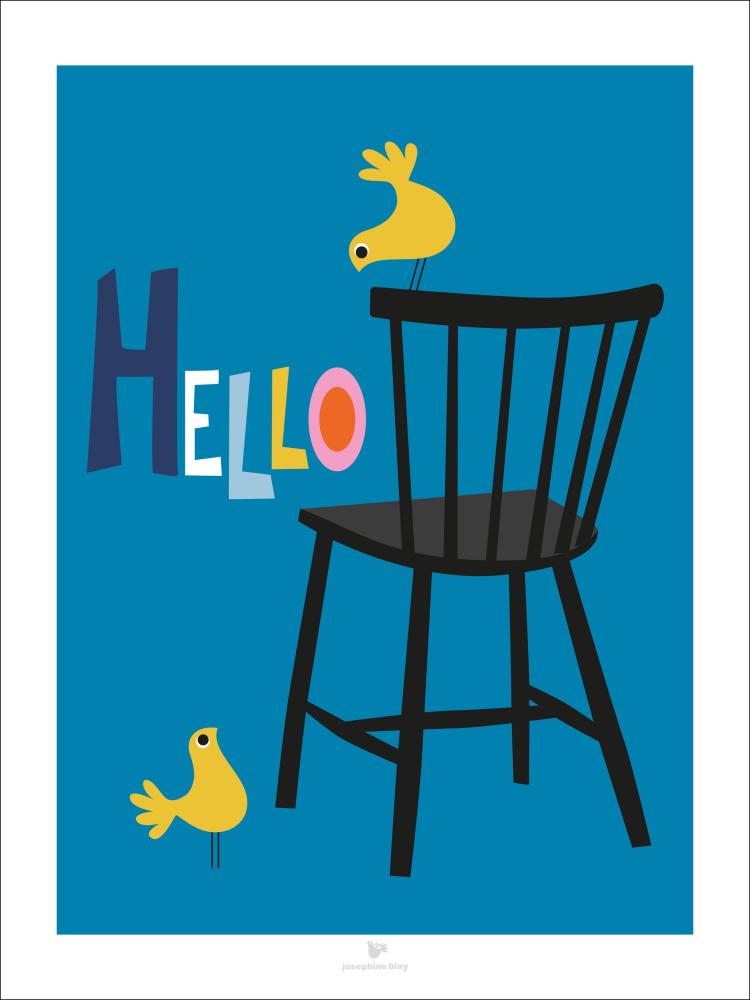 Chair - Blue Plakat