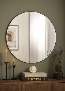 KAILA Round Mirror - Thin Black 80 cm Ø