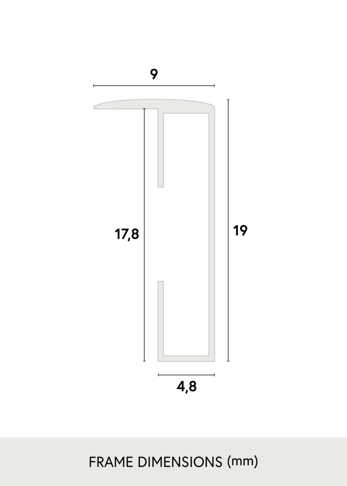 Rama Aluminium Szkło akrylowe Czarny 70x100 cm